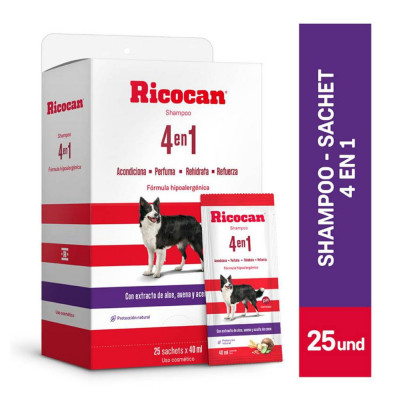 RICOCAN SHAMPOO 4 EN 1 ADULTO DISP 40ML X 25UN RICOCAN - 1