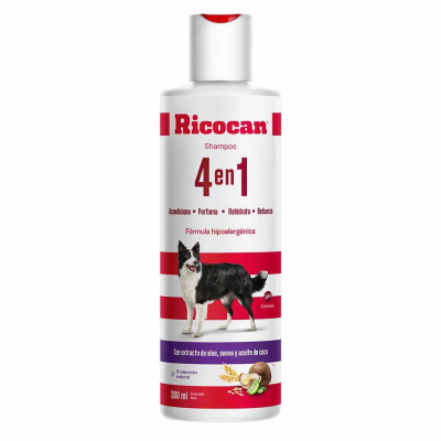 RICOCAN SHAMPOO 4 EN 1 PARA PERRO ADULTO FRASCO 380ML RICOCAN - 1