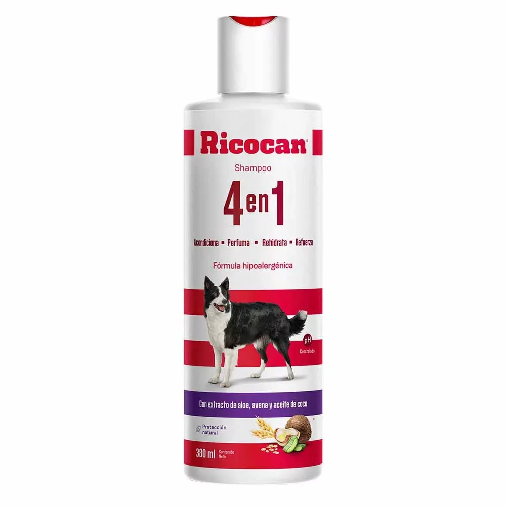 RICOCAN SHAMPOO 4 EN 1 PARA PERRO ADULTO FRASCO 380ML RICOCAN - 1