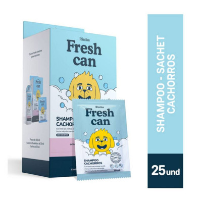 FRESH CAN SHAMPOO PARA CACHORROS DISP 30ML X 25UN FRESH CAN - 1