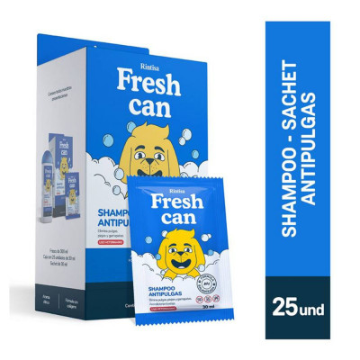 FRESH CAN SHAMPOO ANTIPULGAS ADULTO DISP 30ML X 25UN FRESH CAN - 1