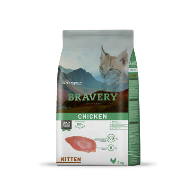 Alimento para Gatitos Bravery Pollo 2 Kg Bravery - 1
