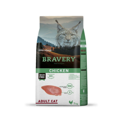 Alimento para Gatos Adultos Bravery Pollo 7 Kg Bravery - 1