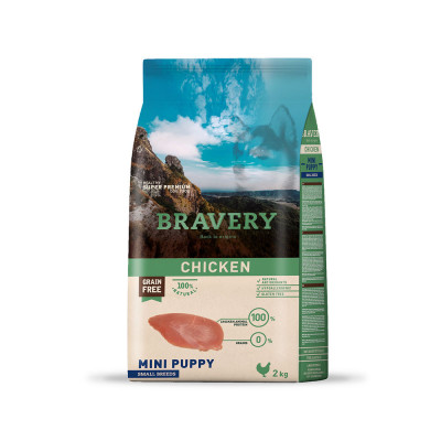 Alimento para Perros Raza Pequeña Puppy Bravery Pollo 2Kg Bravery - 1