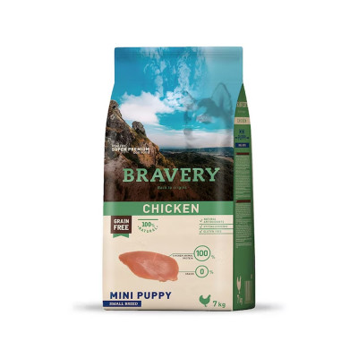 Alimento para Perros Raza Pequeña Puppy Bravery Pollo 7Kg Bravery - 1