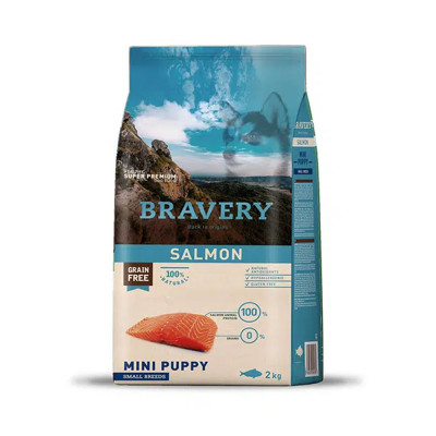 Alimento para Perros Raza Pequeña Puppy Bravery Salmón 2Kg Bravery - 1