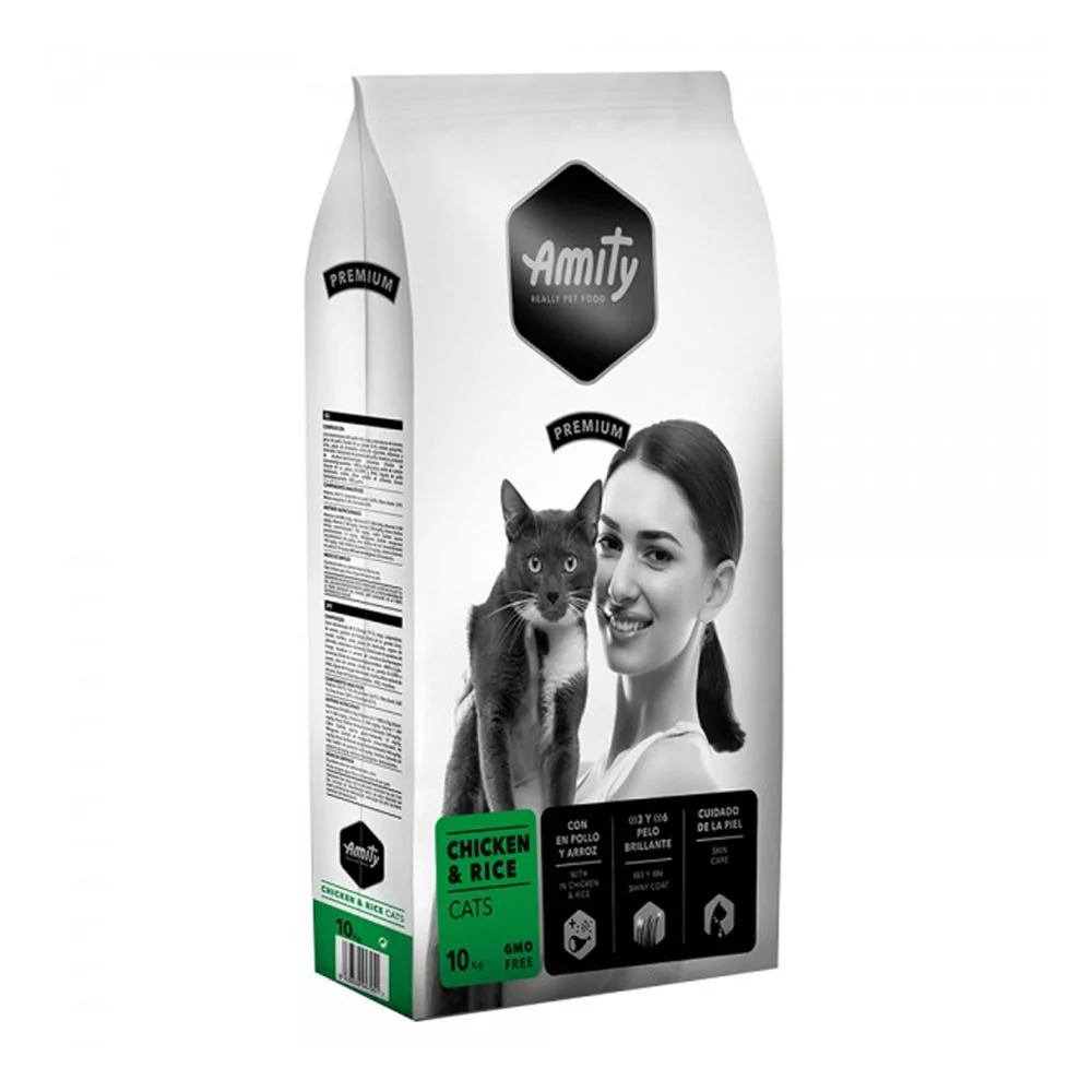 Amity Premium Pollo y Arroz para Gatos 10Kg Amity - 1