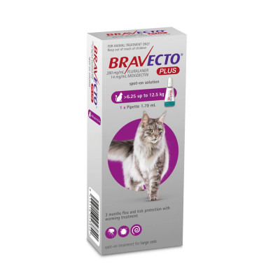 Bravecto Plus 500 mg Pipeta para Gatos 6.25kg - 12.5kg Bravecto - 1