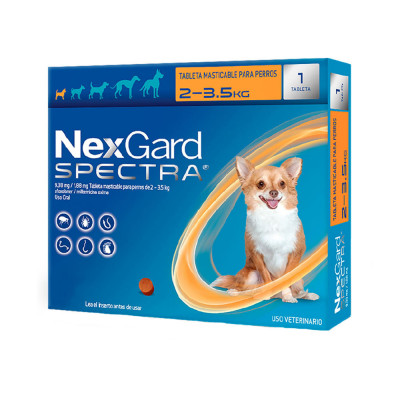 Nexgard Spectra XS x 1 Tab 9.375 Mg de 2 a 3.5kg NEXGARD - 1