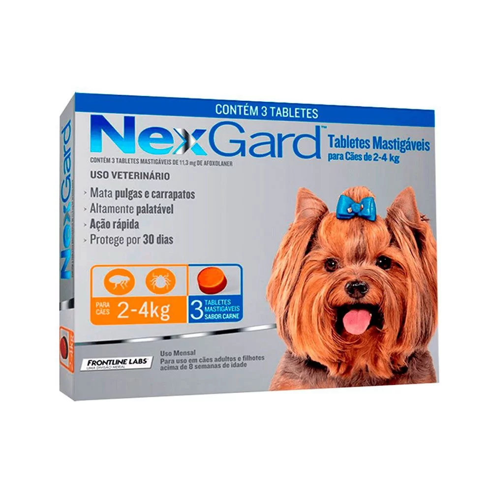 NEXGARD 0.5 GR x 3 TAB 11.3mg de 2 a 4kg NEXGARD - 1