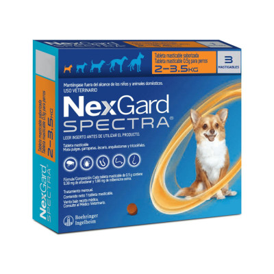 Nexgard Spectra XS x 3 Tab 9.375 Mg de 2 a 3.5kg NEXGARD - 1