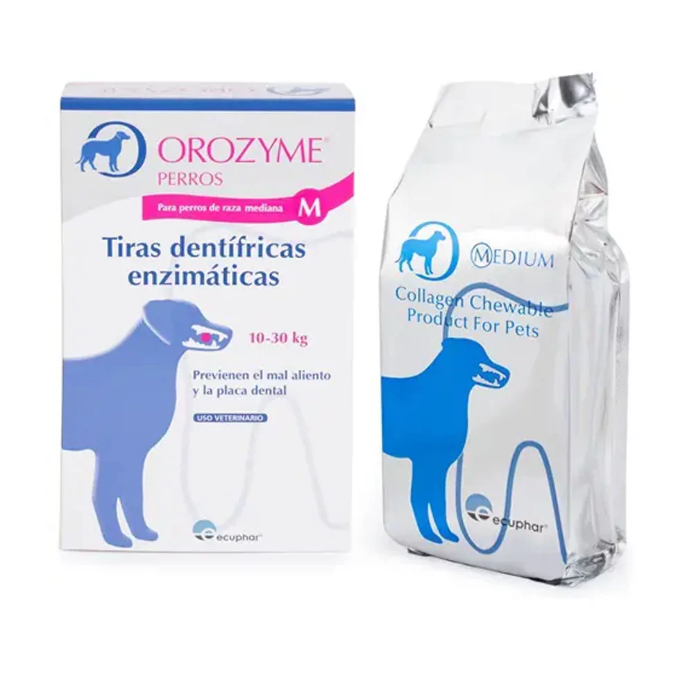 Orozyme Tiras Dentrificadas Razas Medianas X 12 Tiras Ecuphar - 1