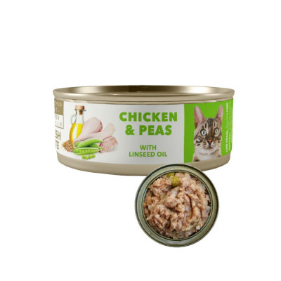 Amity Pollo y Guisantes para Gatos Adultos Lata 80gr x20 und Amity - 2
