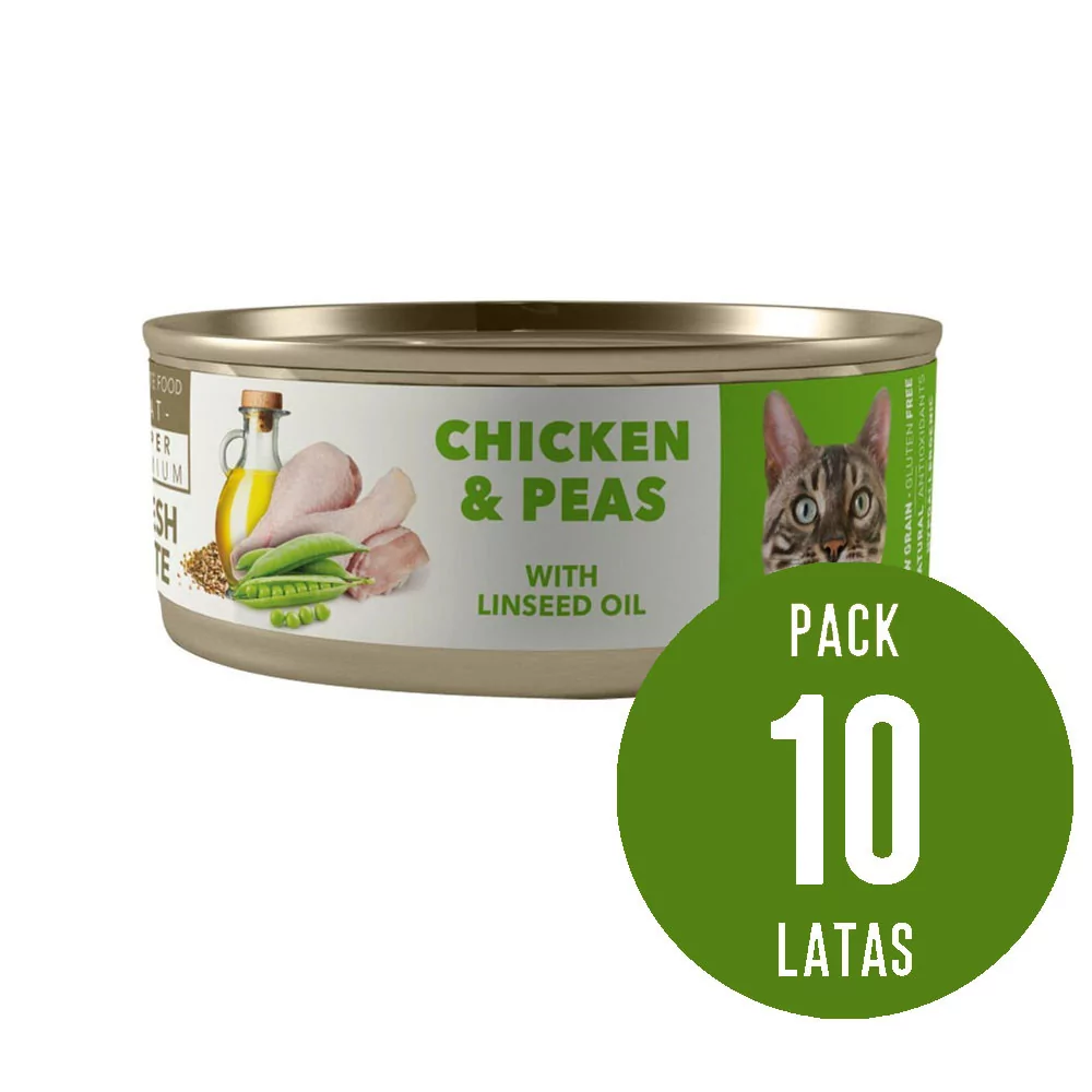 Amity Pollo y Guisantes para Gatos Adultos Lata 80gr x10 und Amity - 1