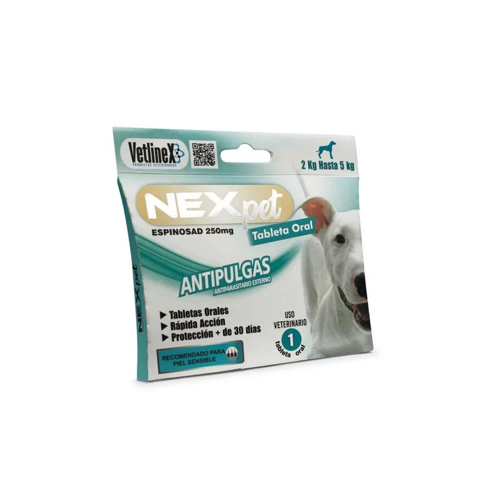 Antipulgas para Perros Next Pet 5 Kg 1 Tab Vetlinex - 1