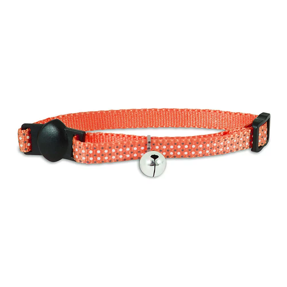 Petmate Collar Ajustable Naranja con Puntos Brillantes PETMATE - 1