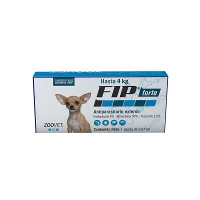 Antipulgas F.I.P. Forte para perros Hasta 4kg F.I.P Forte - 1