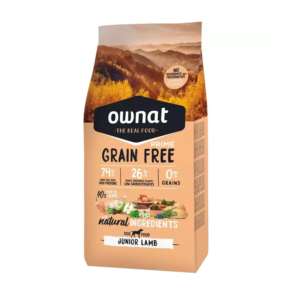 Ownat Prime Libre de Granos Junior Sabor Cordero 12kg Ownat - 1