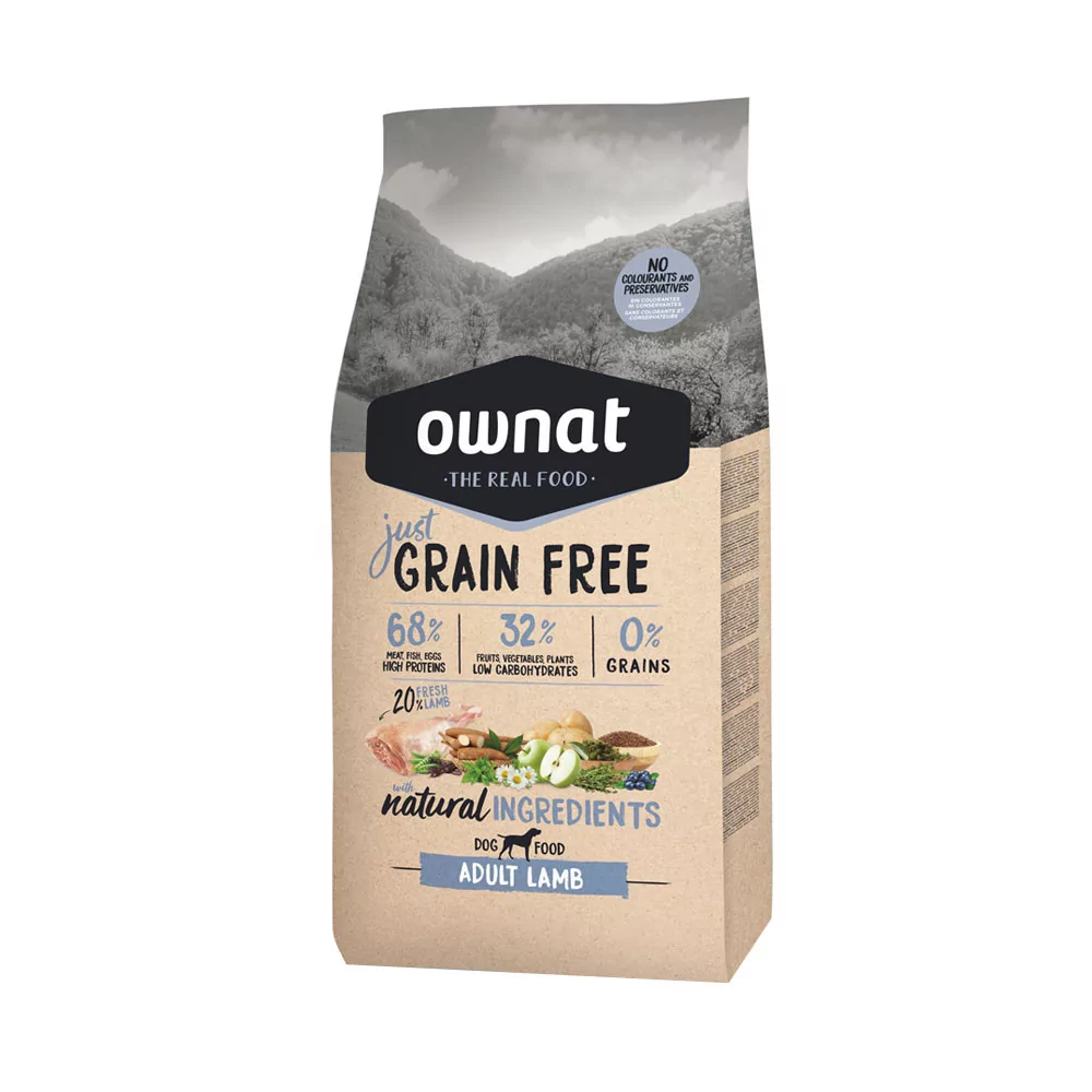 Ownat Just Libre de Granos Adulto Sabor Cordero 14Kg Ownat - 1