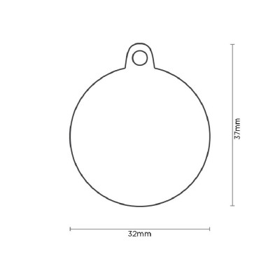 My Family Light Blue Big Circle Bone My Family - 1