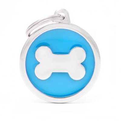 My Family Light Blue Big Circle Bone My Family - 2