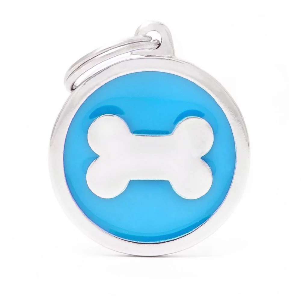 My Family Light Blue Big Circle Bone My Family - 2