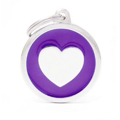 My Family Purple Big Circle Heart My Family - 2
