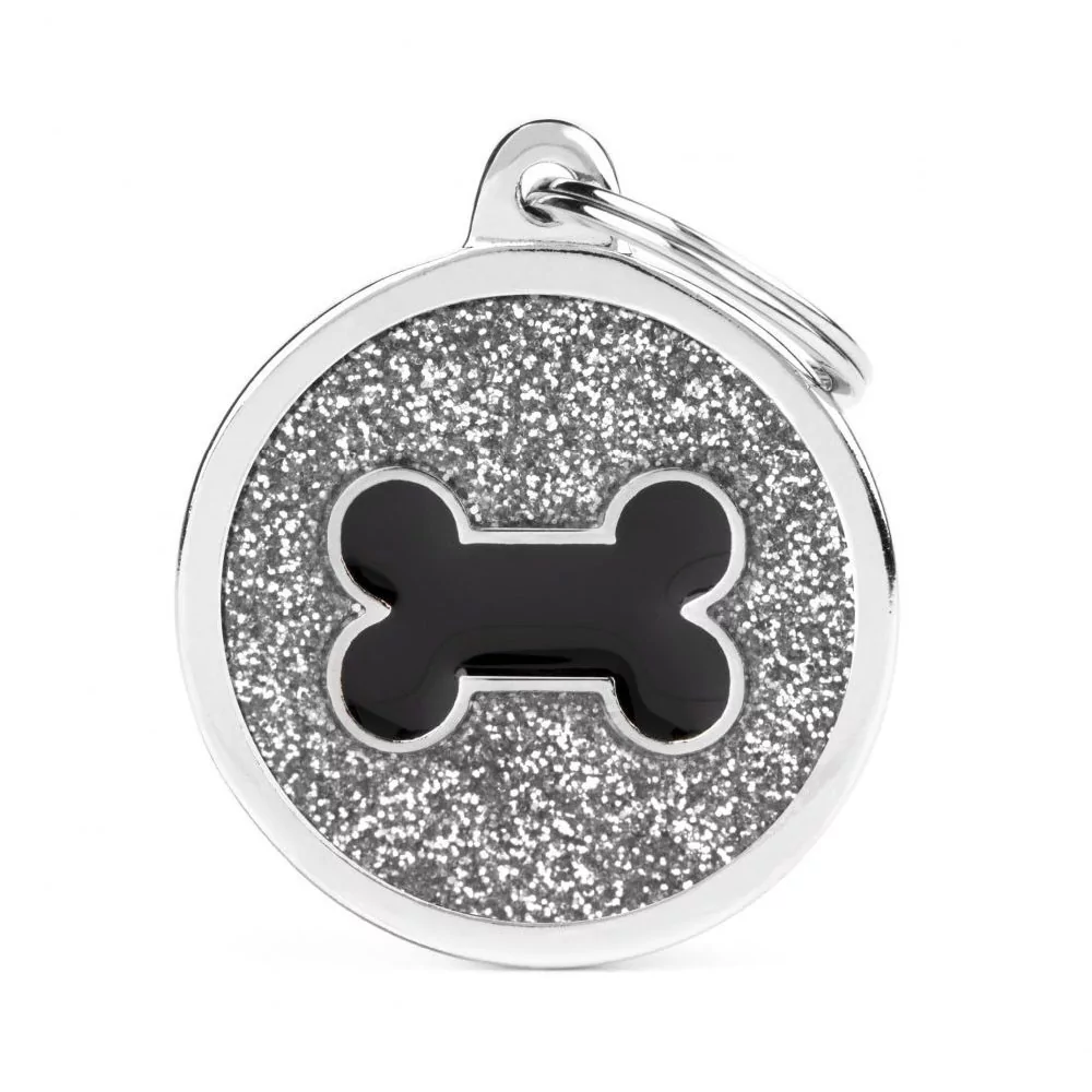My Family Grey Big Glitter Circle Black Bone My Family - 2