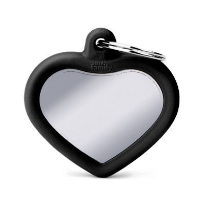 My Family Chromed Heart With Black Rubber My Family - 2