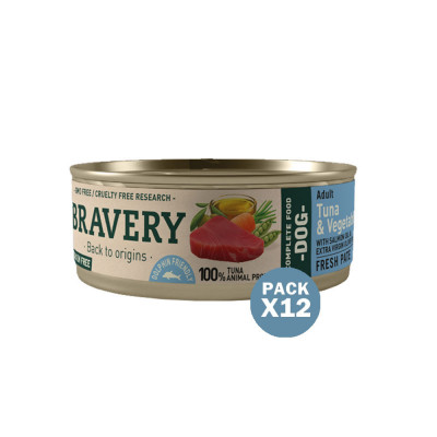 Bravery Atún y Vegetales Perros Adultos Lata 80gr x 12und Bravery - 1 Bravery Atún y Vegetales Perros Adultos Lata 80gr x 12und Bravery - 1