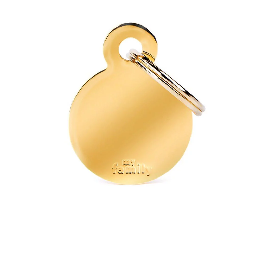 My Family Small Round Golden Brass My Family - 1