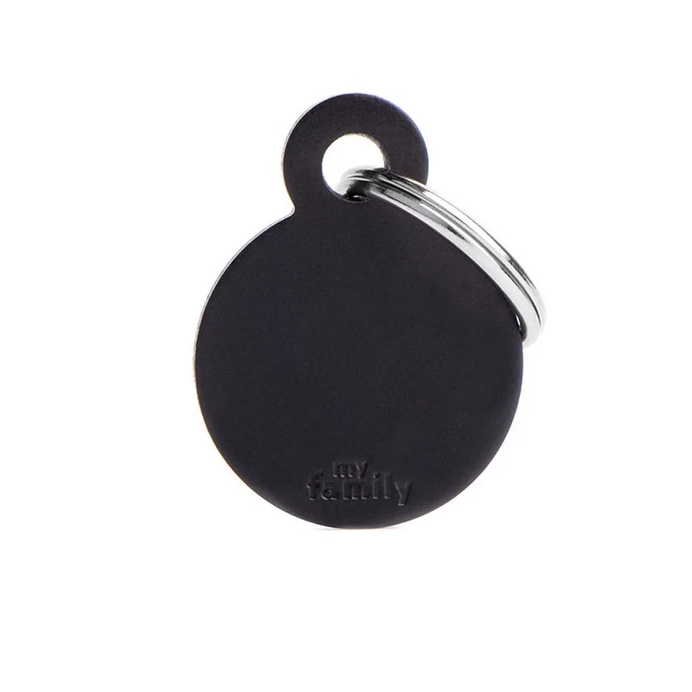 My Family Small Round Aluminum Black My Family - 1