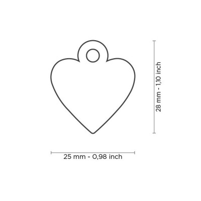 My Family Small Heart Aluminum Black My Family - 2