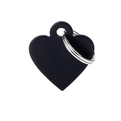 My Family Small Heart Aluminum Black My Family - 1