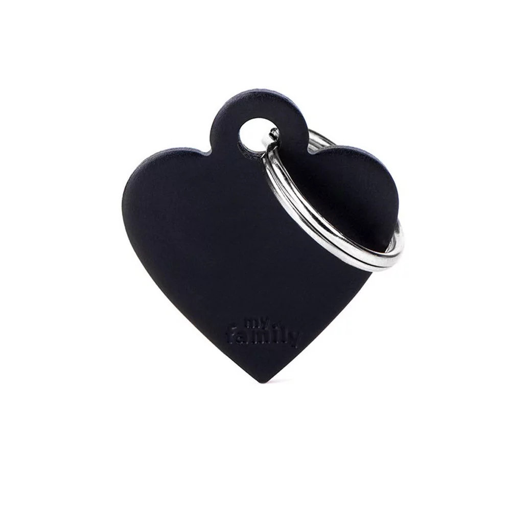 My Family Small Heart Aluminum Black My Family - 1