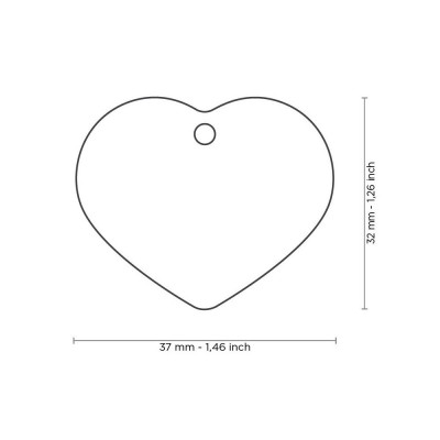 My Family Big Heart Aluminum Black My Family - 2