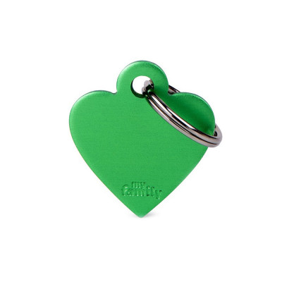 My Family Small Heart Aluminum Green My Family - 1