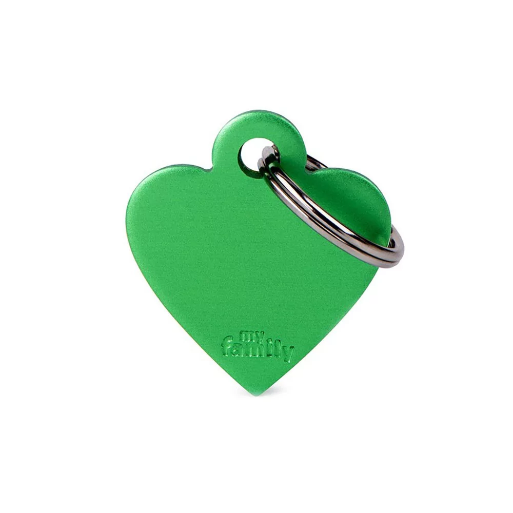 My Family Small Heart Aluminum Green My Family - 1