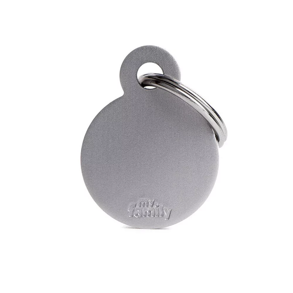 My Family Small Round Aluminum Gray My Family - 1