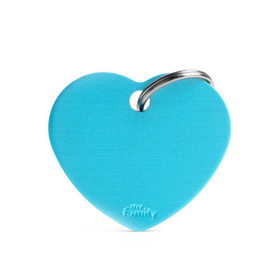 My Family Big Heart Aluminum Light Blue My Family - 1