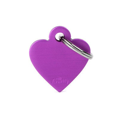 My Family Small Heart Aluminum Purple My Family - 1