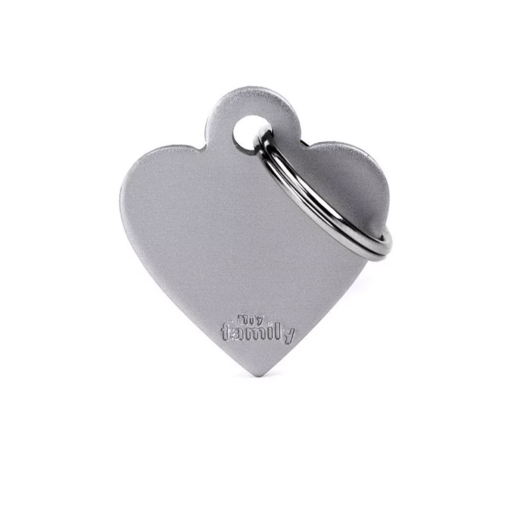 My Family Small Heart Aluminum Grey My Family - 2