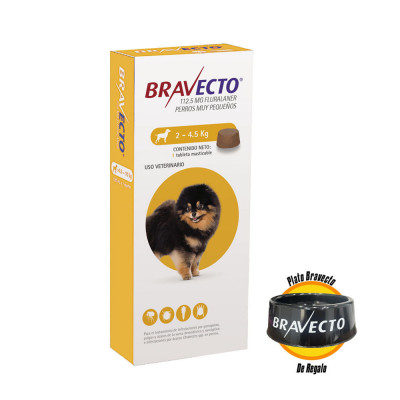 Bravecto Tableta 112.5 mg Para Perros 2kg - 4.5kg Bravecto - 1