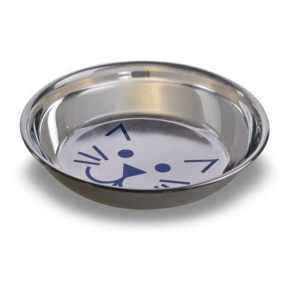 Vanness Plato de acero inoxidable decorado estilo platillo para gatitos Vanness - 2