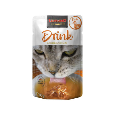 Leonardo Drink para Gatos Adultos Sabor Pato 40gr x 20und Leonardo - 2