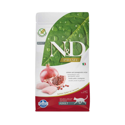 N&D Prime para Gatos Adultos Sabor Pollo y Granada 1.5 kg N&D - 1