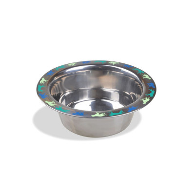 Vanness Plato De Acero Mediano c/borde Decorado 32 Oz Vanness - 1