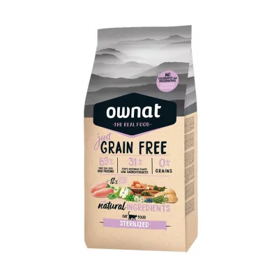 Ownat Just Libre de Granos Gatos Esterilizados 3kg Ownat - 1