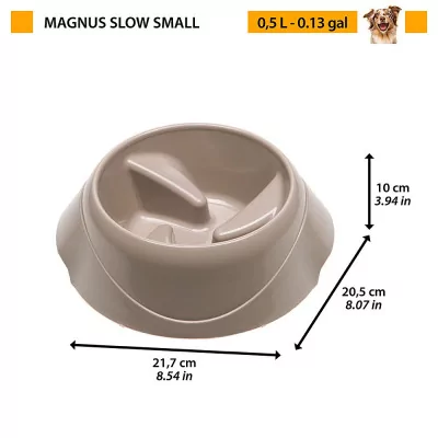 FERPLAST Plato Comedero Antivoracidad para perros Magnus Slow Small