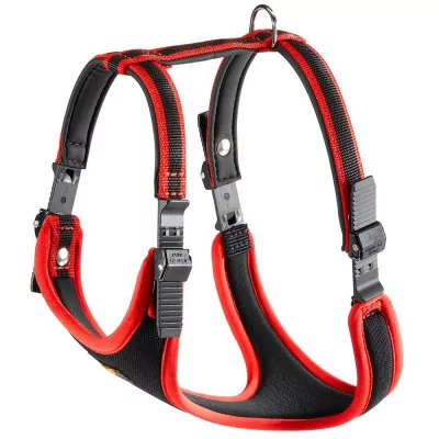 Ferplast Arnés Ergocomfort Rojo Ajustable con Acolchado Suave Talla L